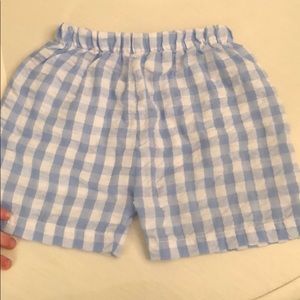 Cecil and Lou seersucker gingham shorts